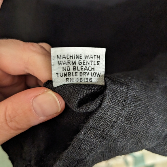 Bryn Walker 100% Linen XS oversized black mini dress - Picture 8 of 8